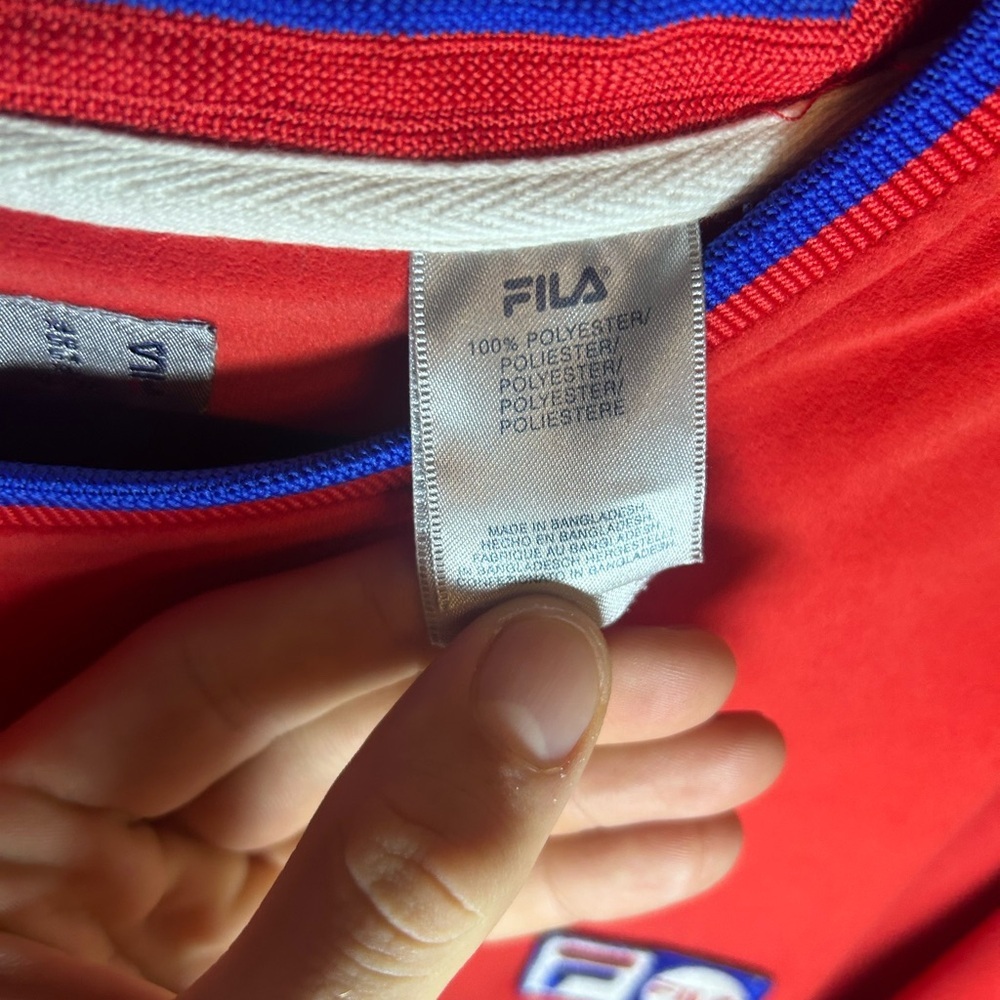 Vintage Fila soccer crest chain stitched oversized T-shirt - Picture 6 of 9